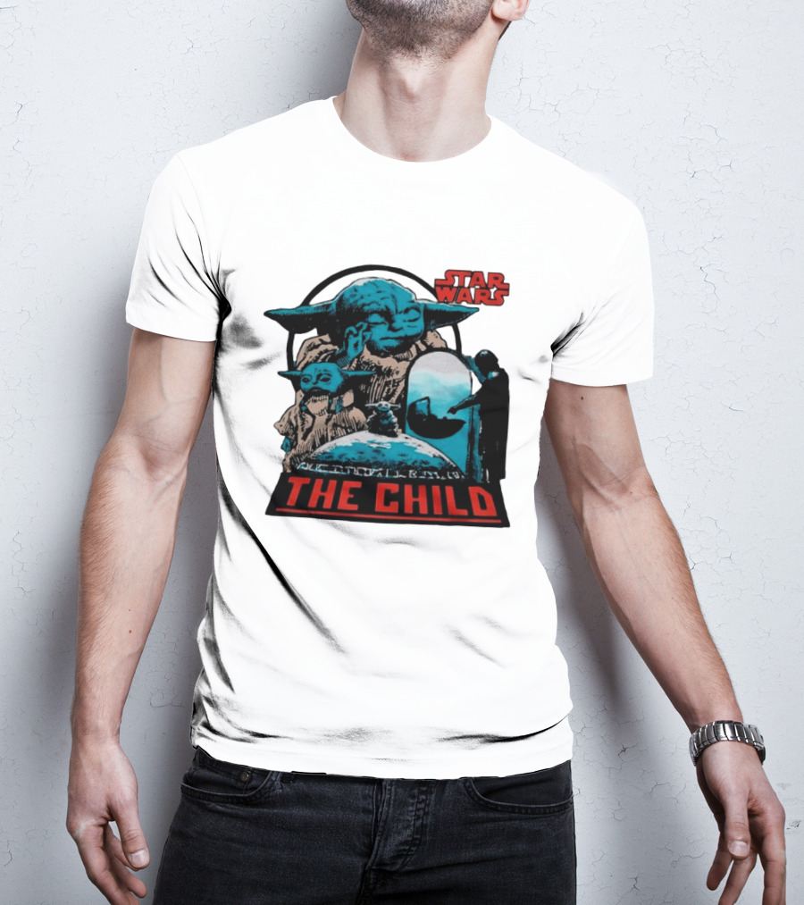 Star Wars The Mandalorian Grogu The Child Retro Comic T-Shirt