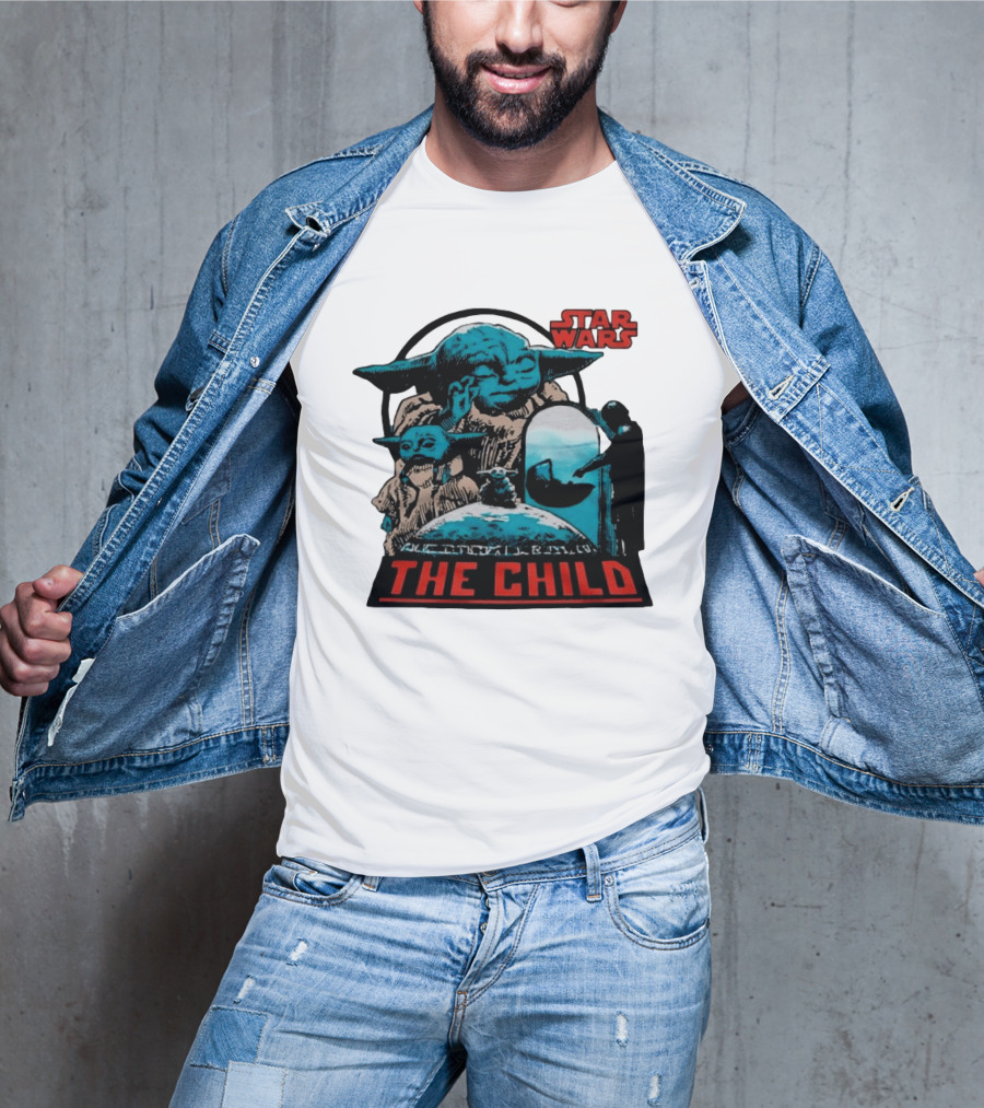 Star Wars The Mandalorian Grogu The Child Retro Comic T-Shirt