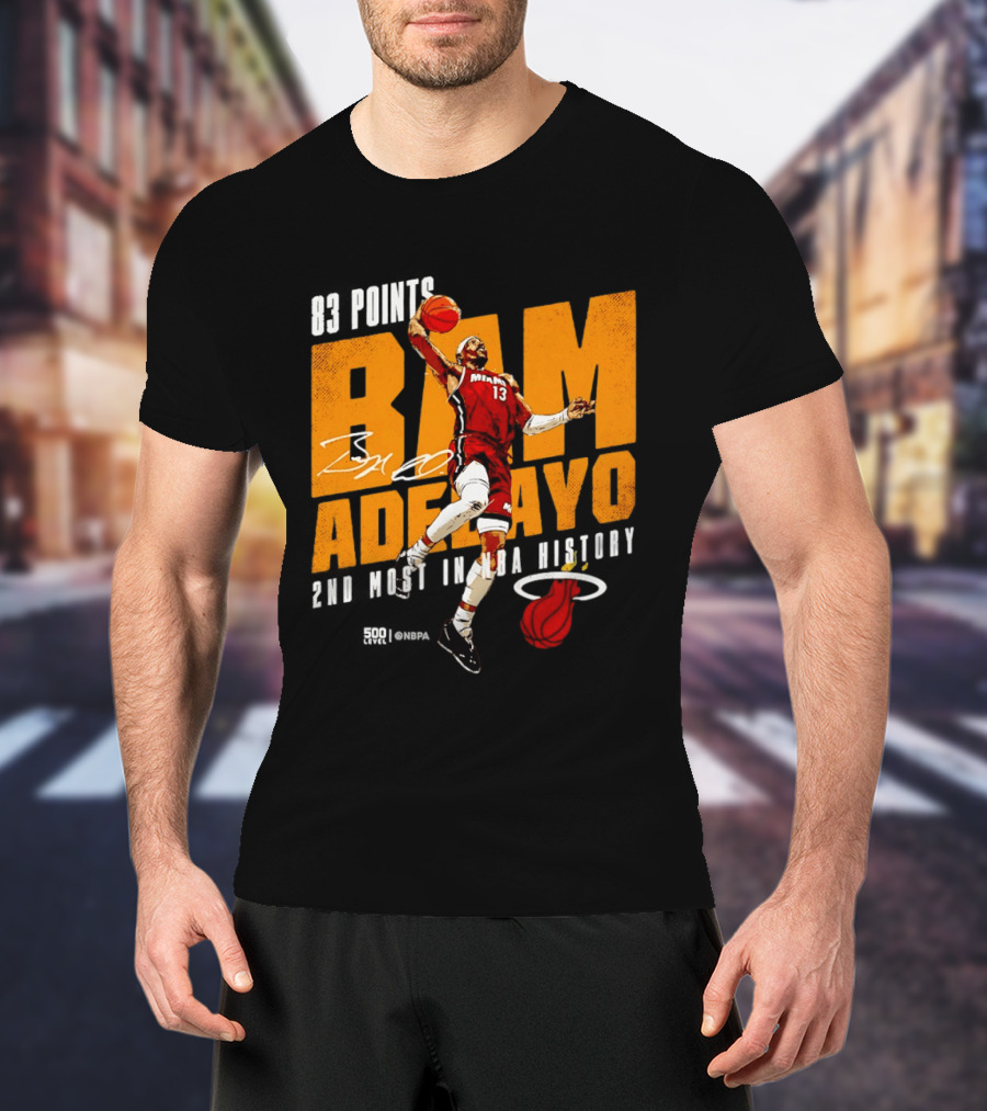 83 Points Bam Adebayo Miami Heat 2nd Most In NBA History T-Shirt