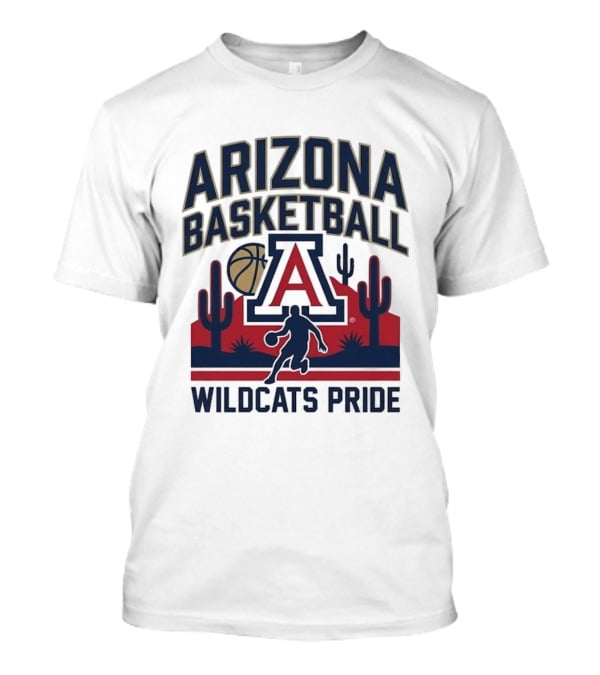 Arizona Wildcats Basketball Pride Cactus And Player T-Shirt
