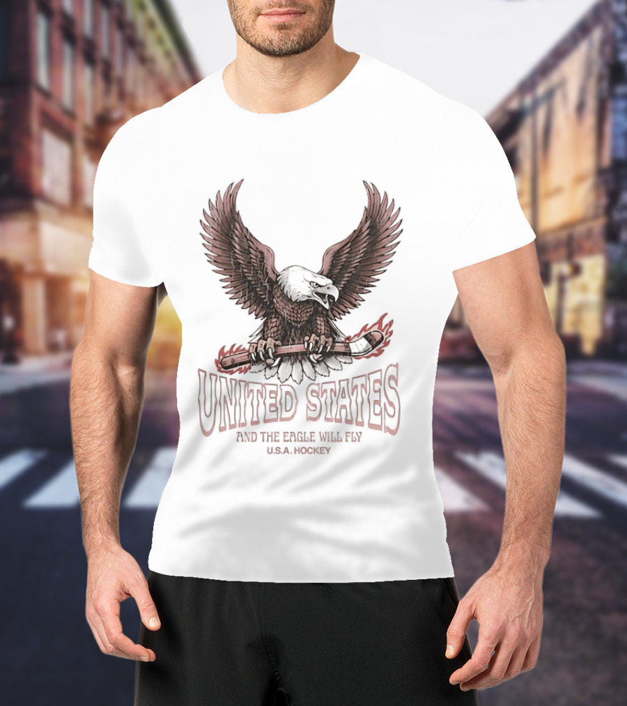United States Free Bird Hockey And The Eagle Will Fly T-Shirt