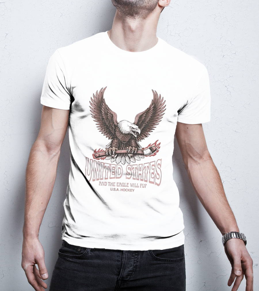 United States Free Bird Hockey And The Eagle Will Fly T-Shirt