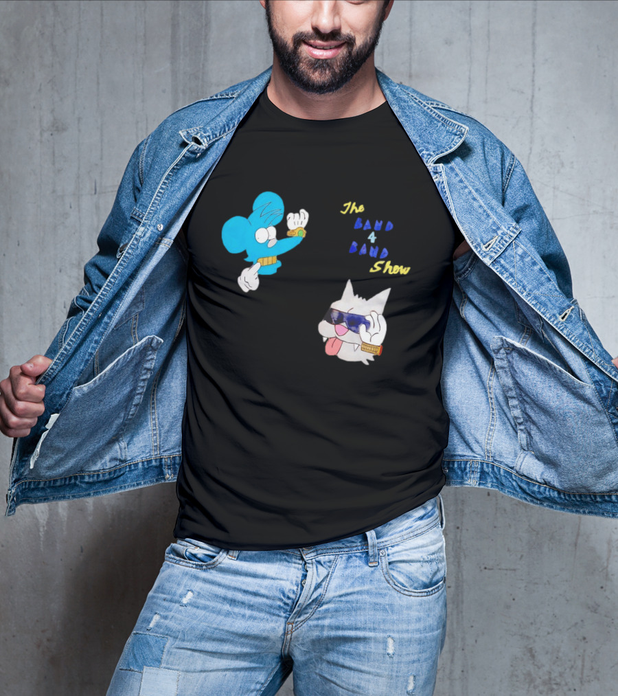 The Itchy And Scratchy Band 4 Band Show Cartoon Characters T-Shirt