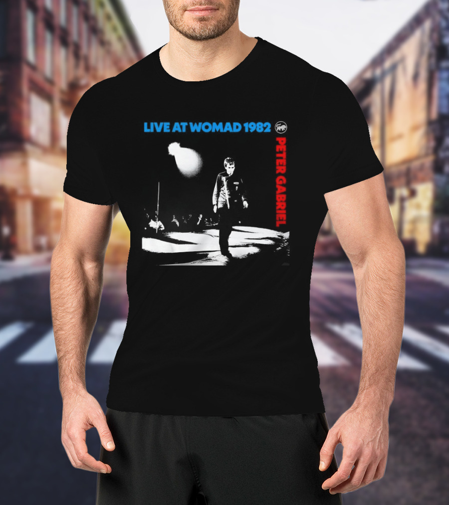 Live At Womad 1982 Peter Gabriel Vintage Concert Festival Archival T-Shirt
