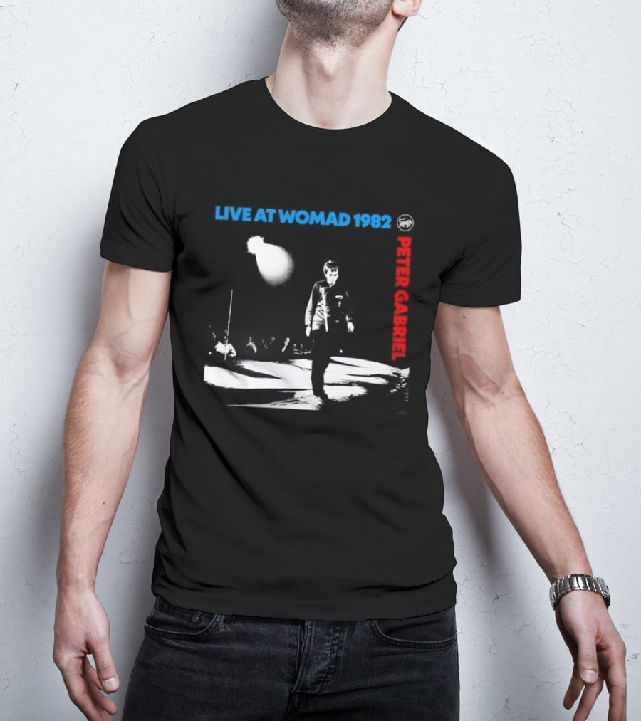 Live At Womad 1982 Peter Gabriel Vintage Concert Festival Archival T-Shirt