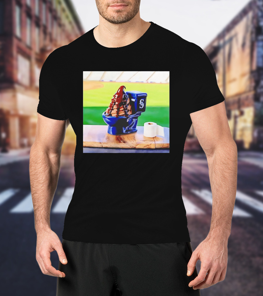 Mariners Big Dumper Sundae Chocolate Ice Cream Toilet Stadium T-Shirt