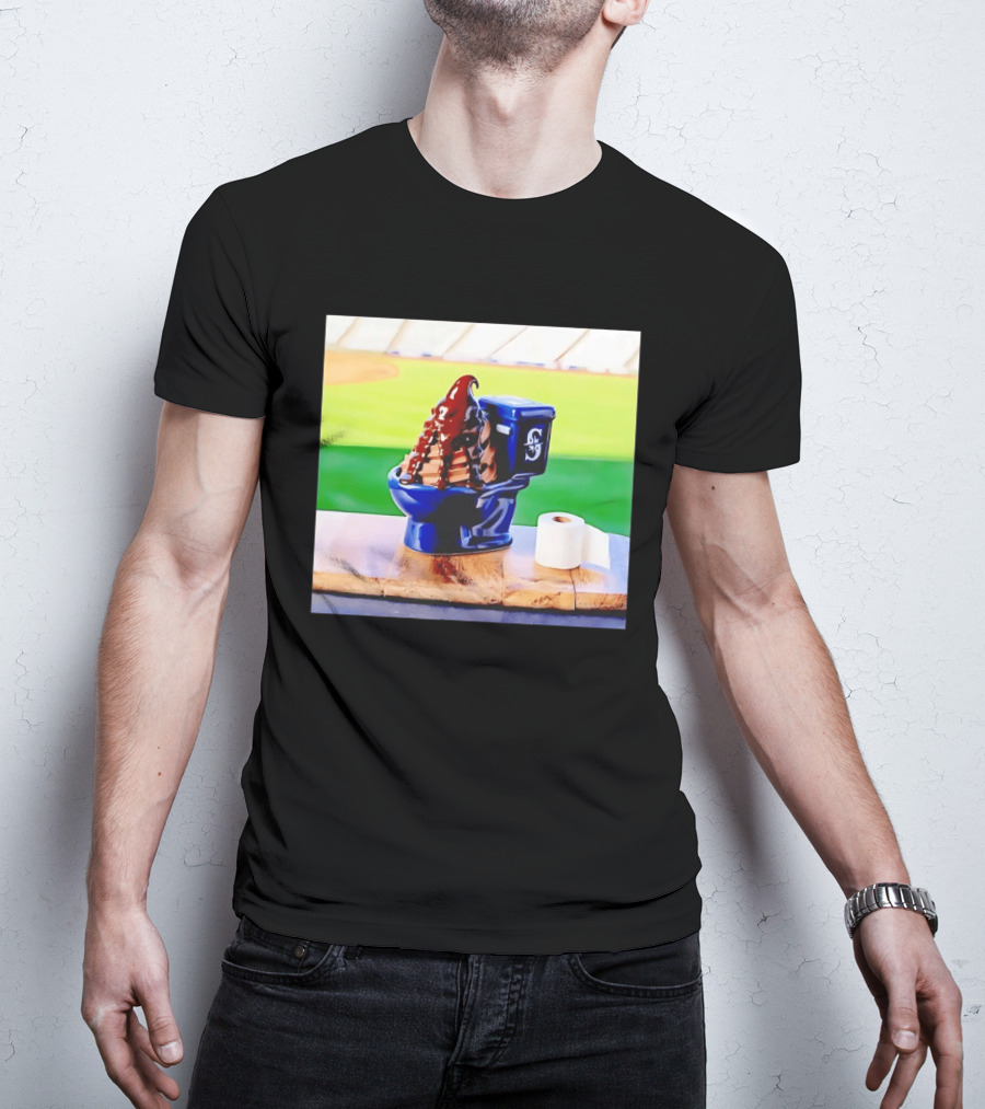 Mariners Big Dumper Sundae Chocolate Ice Cream Toilet Stadium T-Shirt