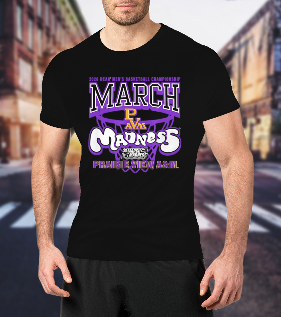 Prairie View A&M Panthers 2026 March Basketball Madness PVM T-Shirt