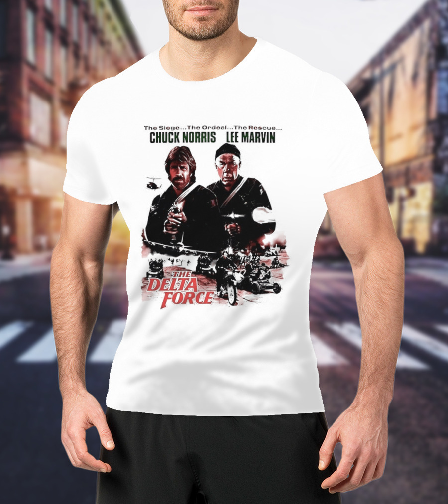 The Delta Force 1986 Chuck Norris Lee Marvin Movie T-Shirt