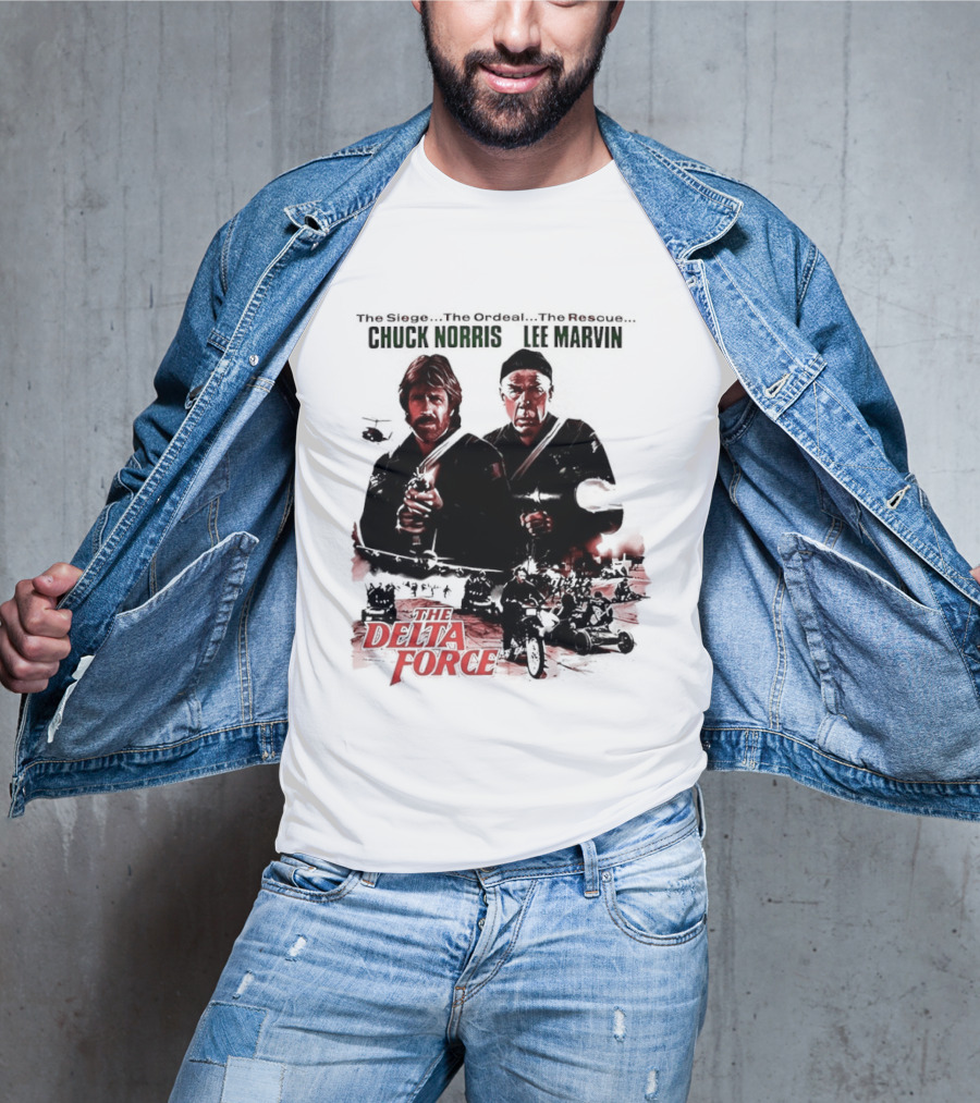 The Delta Force 1986 Chuck Norris Lee Marvin Movie T-Shirt