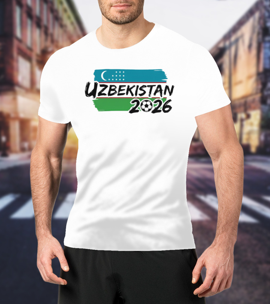 Uzbekistan 2026 National Team World Cup Soccer Flag T-Shirt
