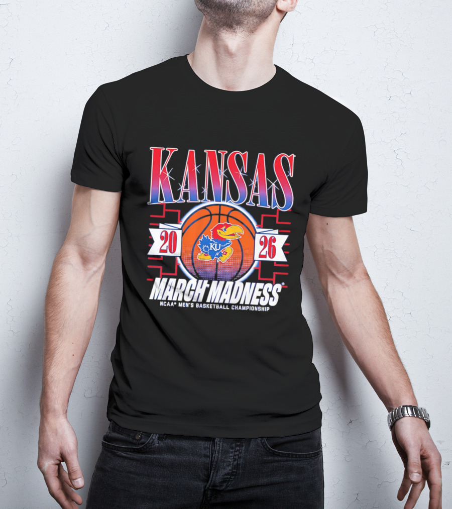 Kansas Jayhawks 2026 NCAA Men's Basketball Championship March Madness T-Shirt