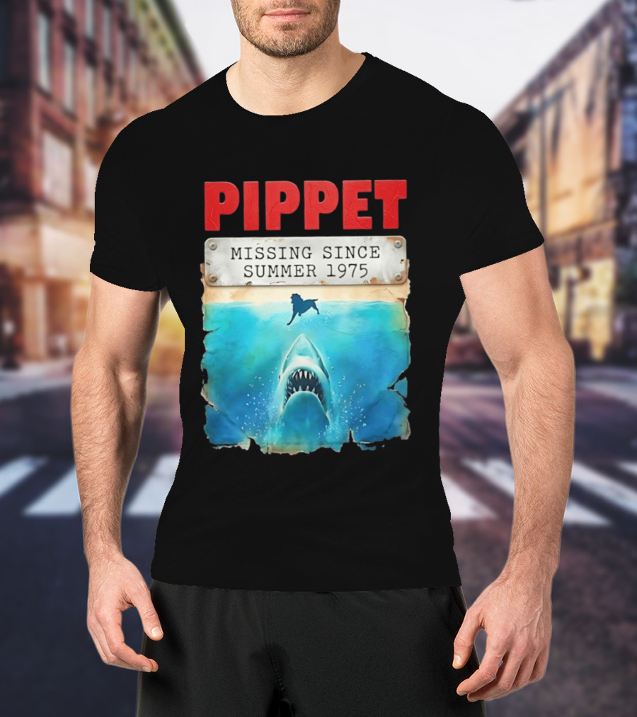 Pippet Missing Since Summer 1975 Shark Attack Scene T-Shirt