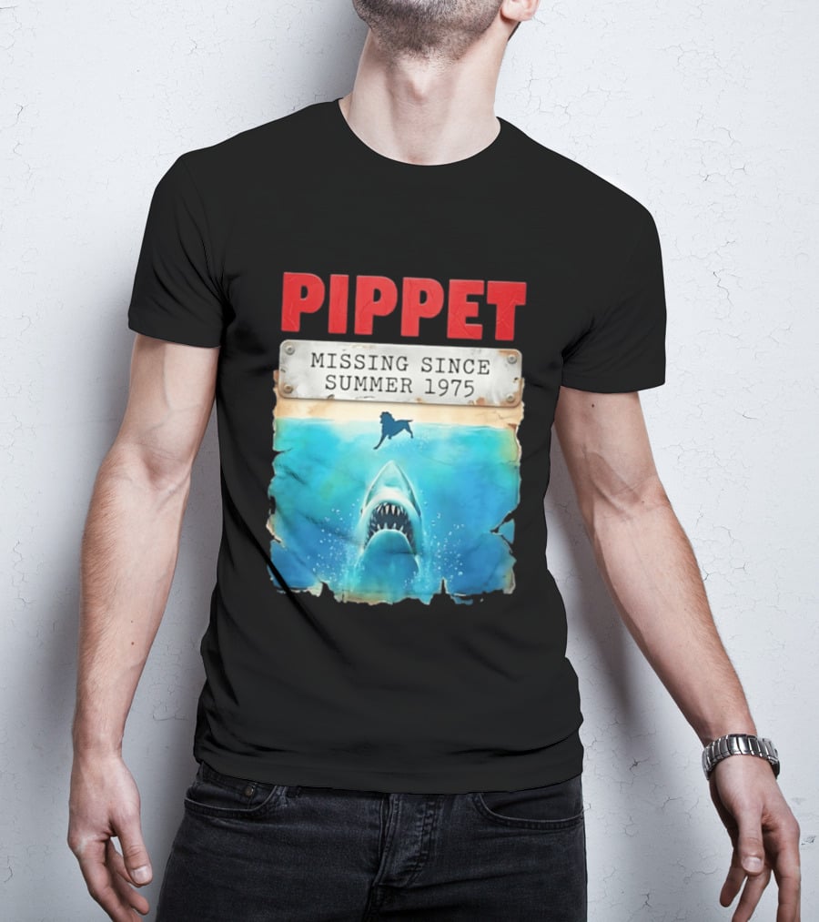 Pippet Missing Since Summer 1975 Shark Attack Scene T-Shirt