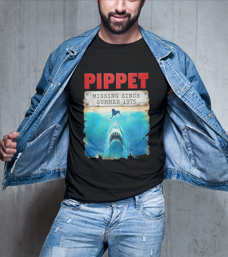 Pippet Missing Since Summer 1975 Shark Attack Scene T-Shirt
