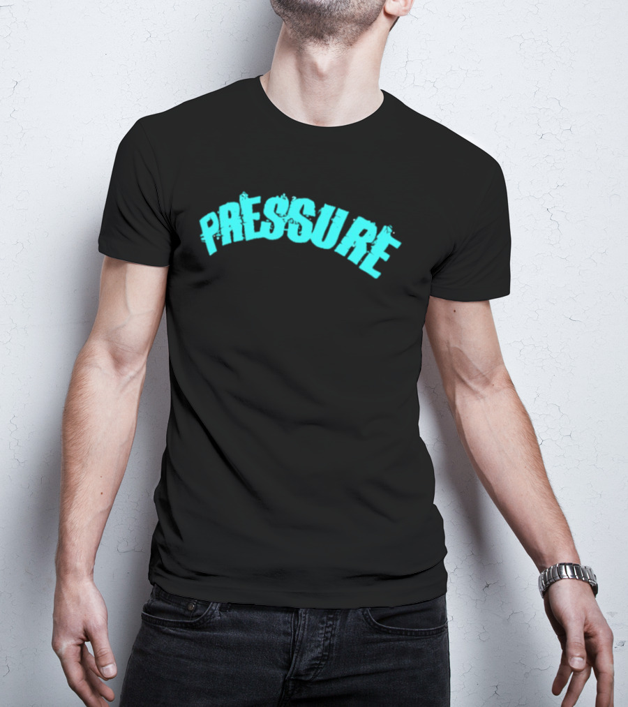 Pressure Teal Distressed Arched T-Shirt