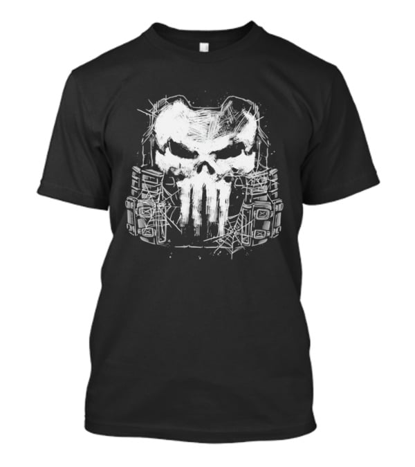 Punisher Skull Tactical Vest Halloween Night T-Shirt