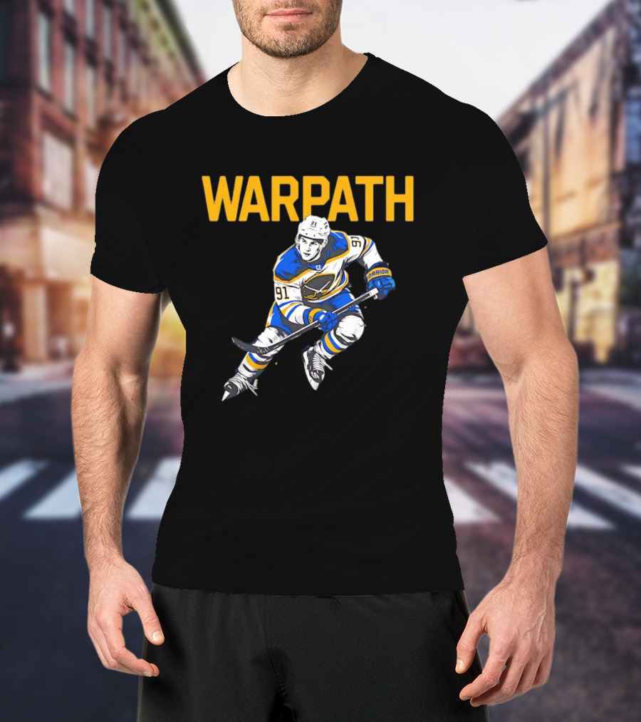 Warpath Josh Doan 91 Buffalo Sabres Hockey T-Shirt