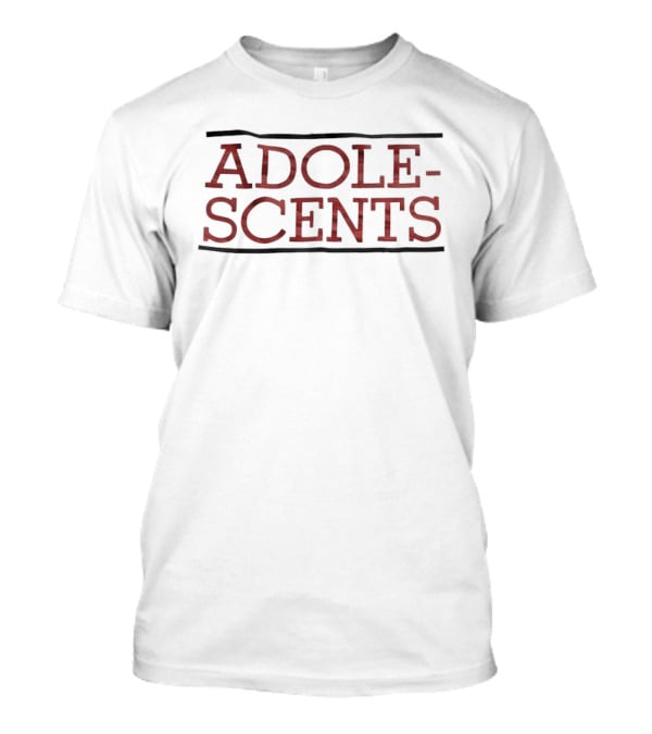 ADOLESCENTS Red Text Bold Font T-Shirt