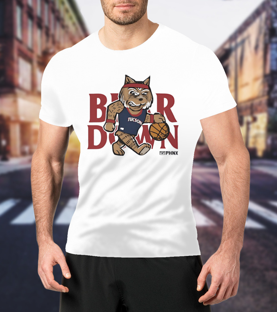 Arizona Wildcats Basketball Bear Down PHNX Tucson Jersey T-Shirt