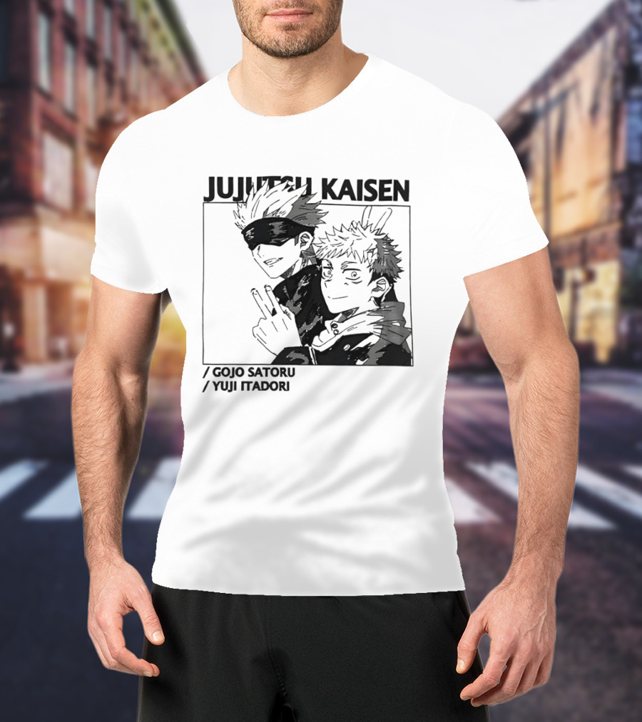 Jujutsu Kaisen Gojo Satoru Yuji Itadori Anime Characters T-Shirt