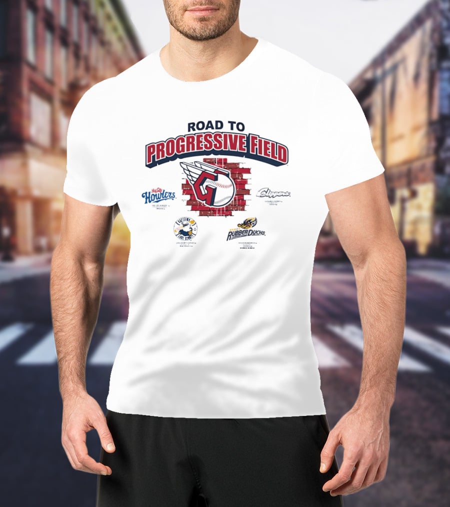 Cleveland Guardians Road To Progressive Field Hornets Clippers 401 Hawks T-Shirt