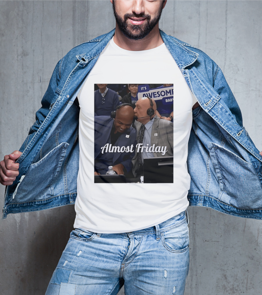 Dick Vitale Kissing Charles Barkley Almost Friday It's Awesome Baby T-Shirt