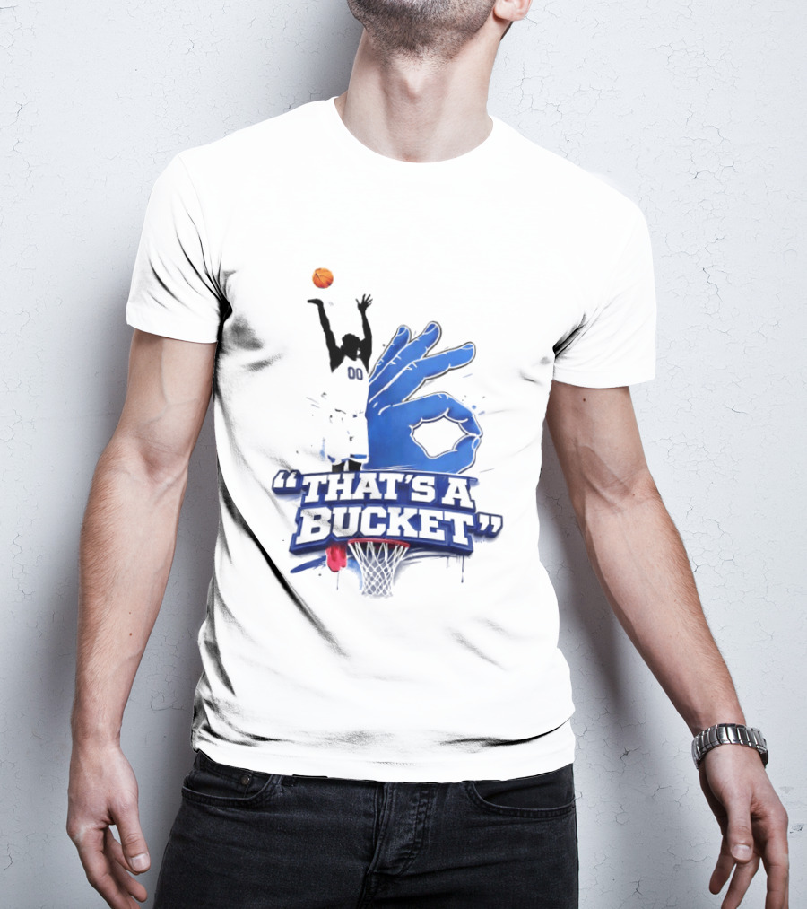 00 That's A Bucket Basketball Shot Gesture T-Shirt