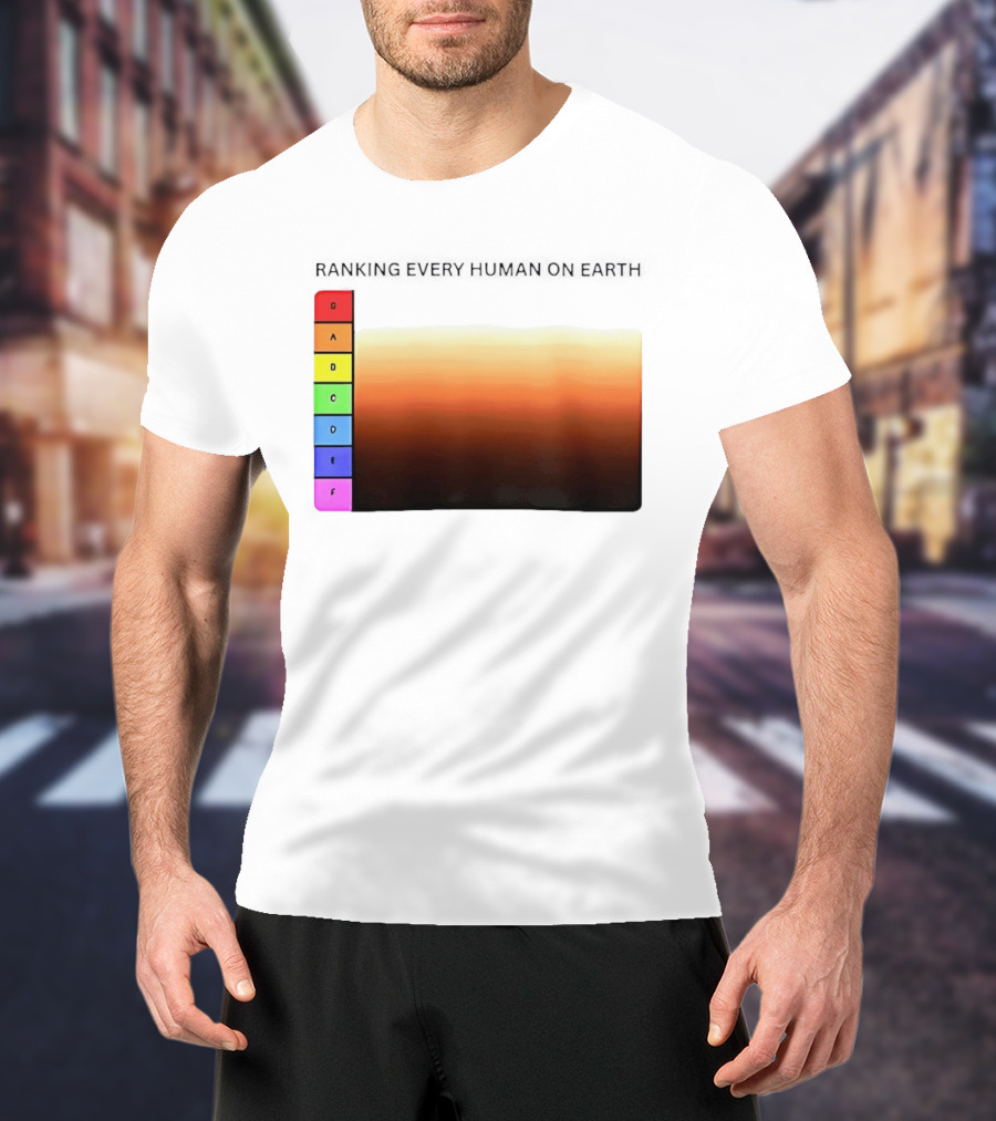 Ranking Every Human On Earth Tier List Gradient Chart T-Shirt