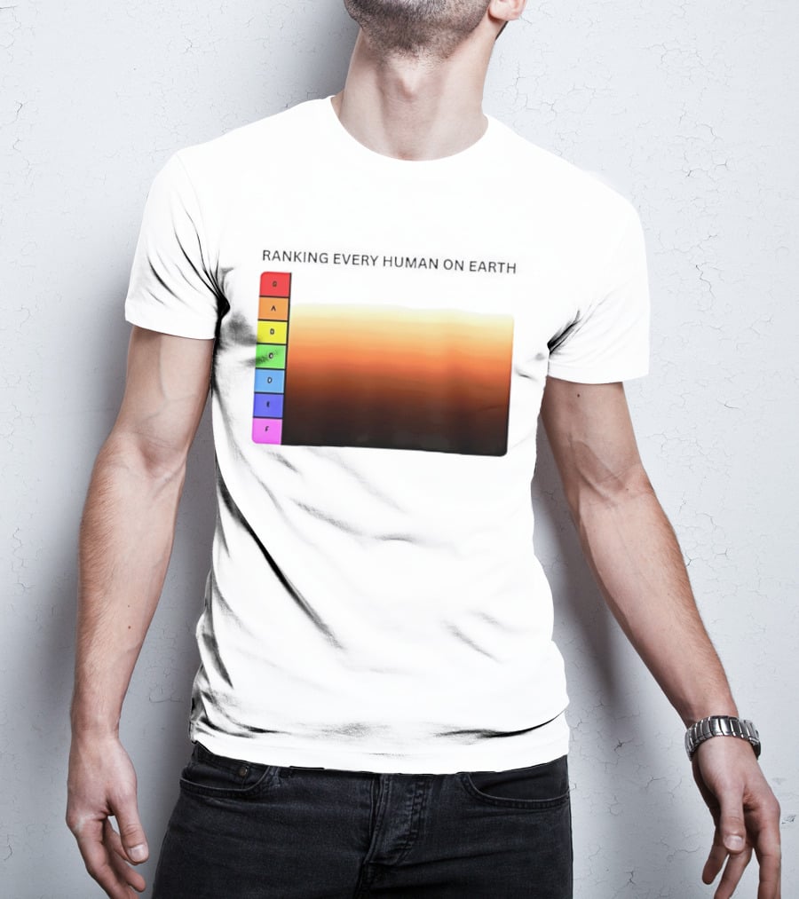 Ranking Every Human On Earth Tier List Gradient Chart T-Shirt