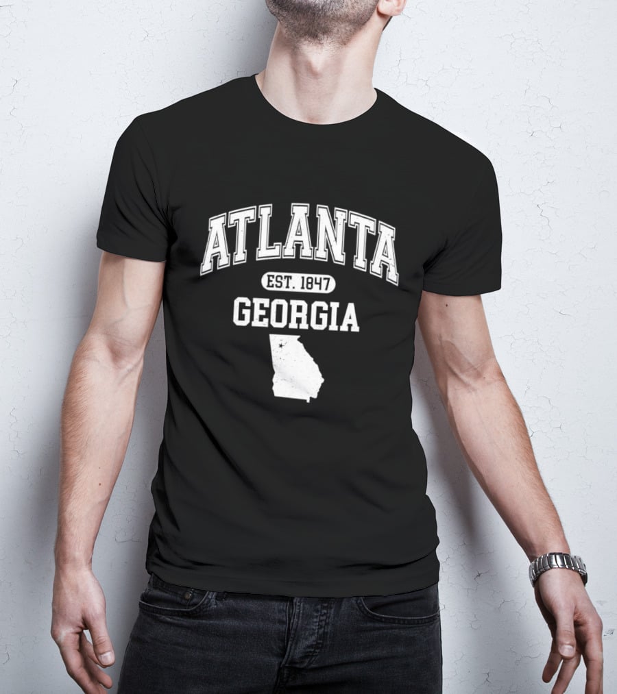 Atlanta Georgia Est 1847 Map T-Shirt