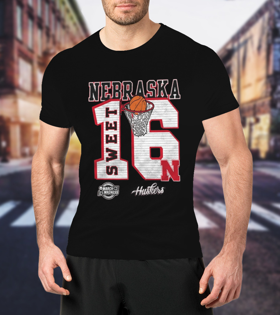 Nebraska Cornhuskers Basketball Sweet 16 March Madness 2026 T-Shirt