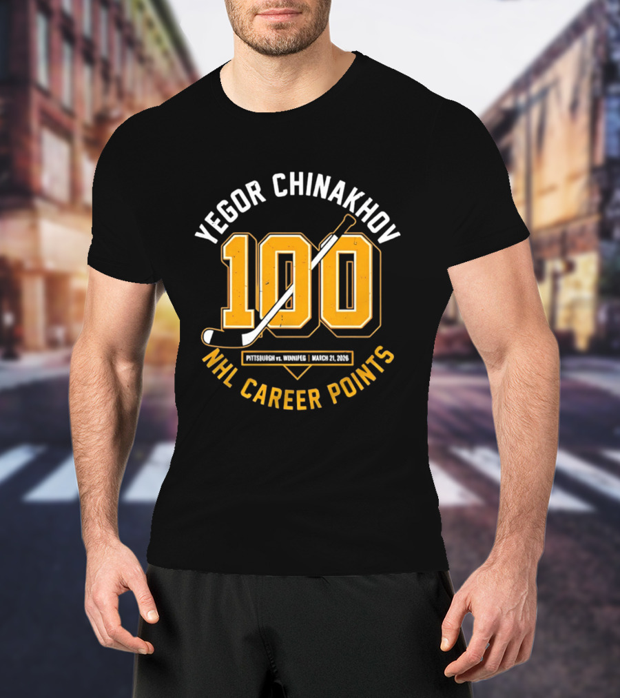 Yegor Chinakhov NHL Career 100 Points Achievement October 23, 2023 T-Shirt