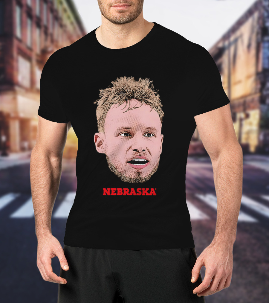 Rienk Mast Nebraska Cornhuskers Big Head Basketball Fan Favorite T-Shirt