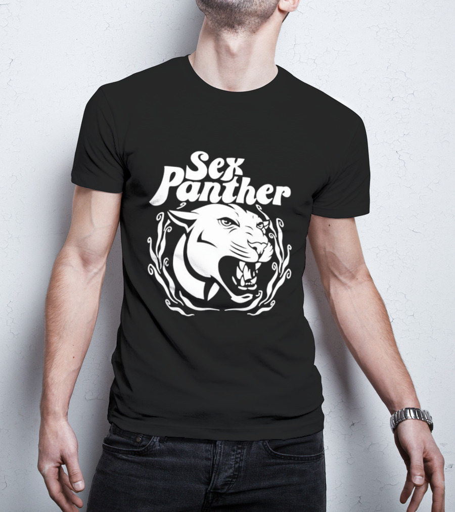 Sex Panther Anchorman Panther Head Motif T-Shirt