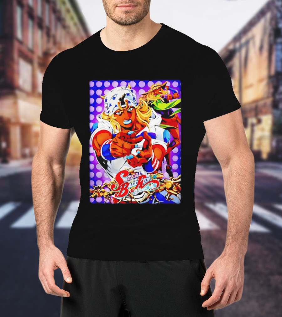 Steal Ball Run Anime JoJo's Bizarre Adventure Colorful Manga T-Shirt