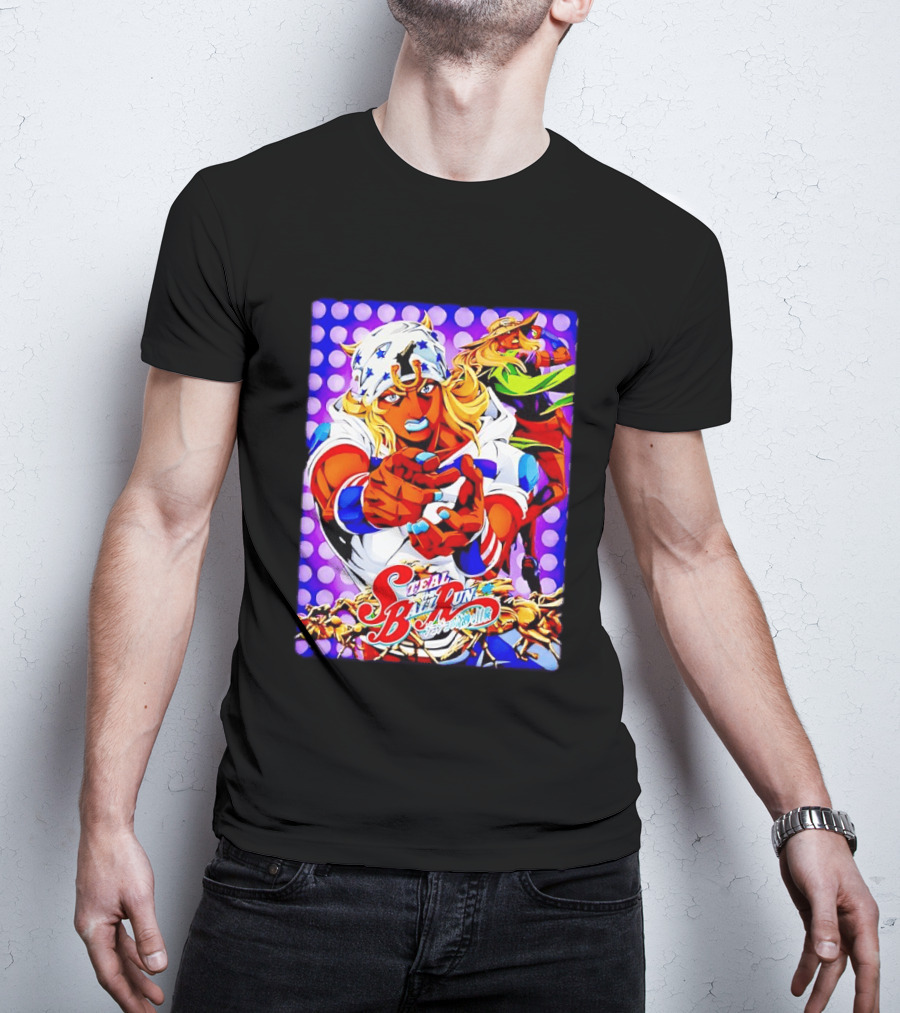Steal Ball Run Anime JoJo's Bizarre Adventure Colorful Manga T-Shirt