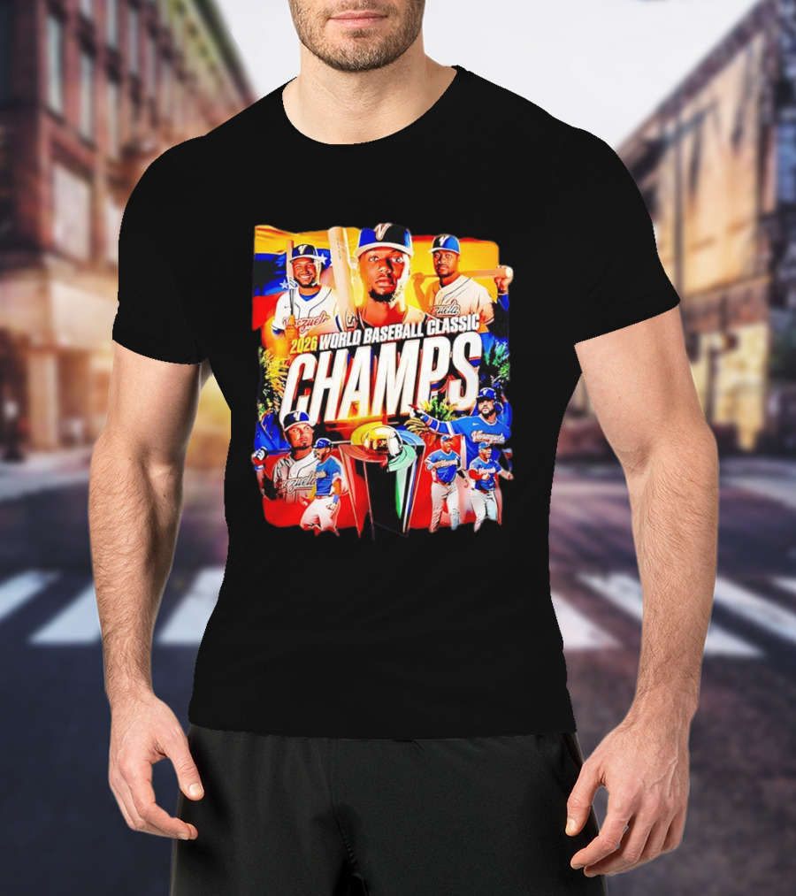 2026 Venezuela World Baseball Classic Champions Victory Celebration T-Shirt