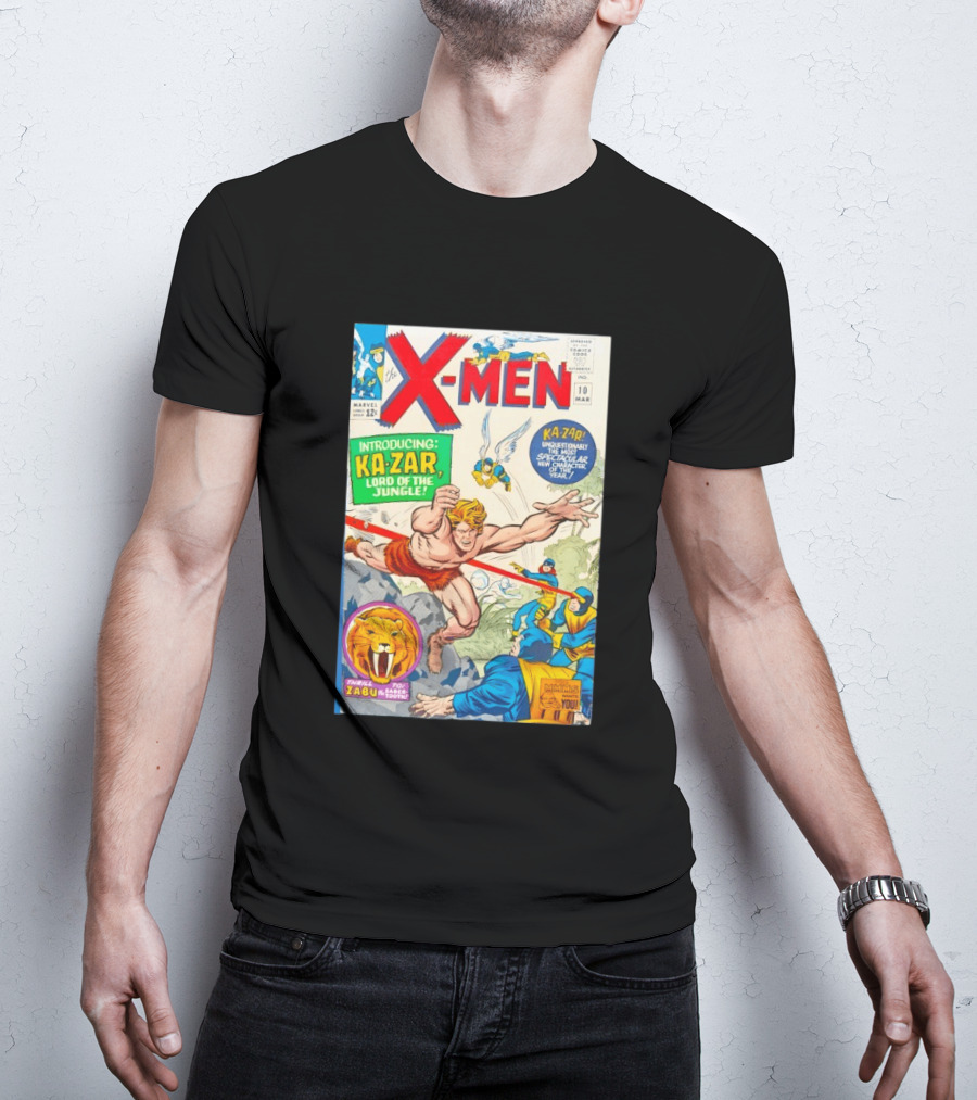 X Men 10 Introducing Ka Zar Lord Of The Jungle Marvel Comic Cover With Thrill To Zabu And Unquestionably The Most Spectacular New T-Shirt