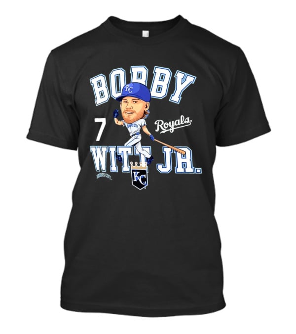 Bobby Witt Jr 7 Kansas City Royals KC Caricature T-Shirt