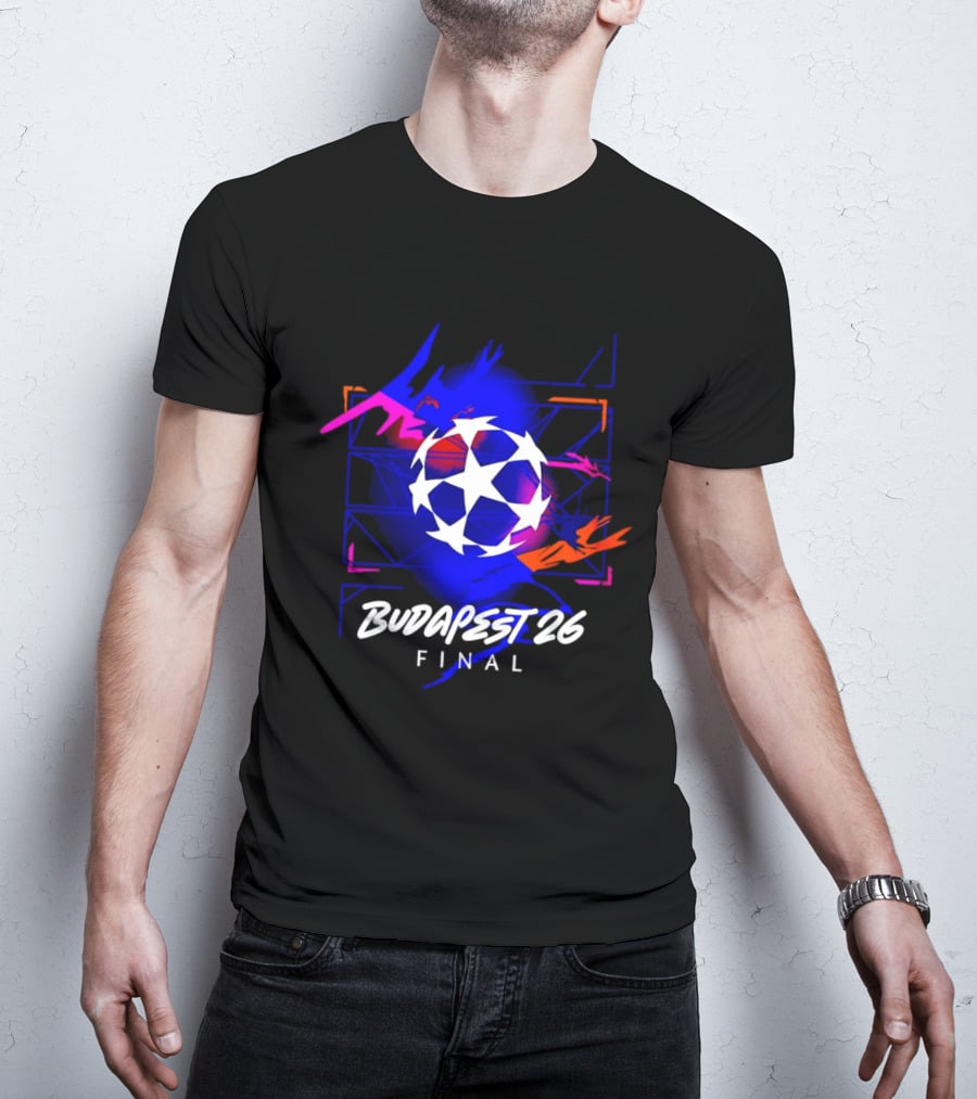 Budapest 26 Final UCL Decorative Hero Soccer Star T-Shirt