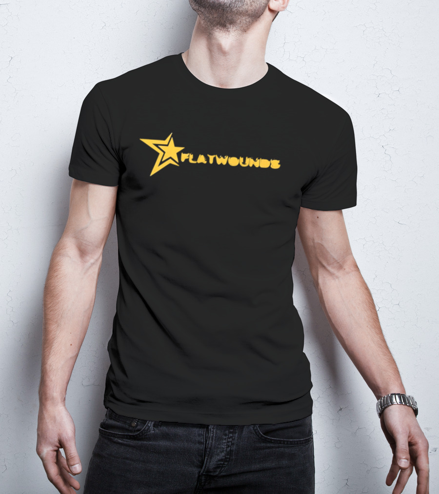 Flatwounds Star Yellow Text And Star T-Shirt