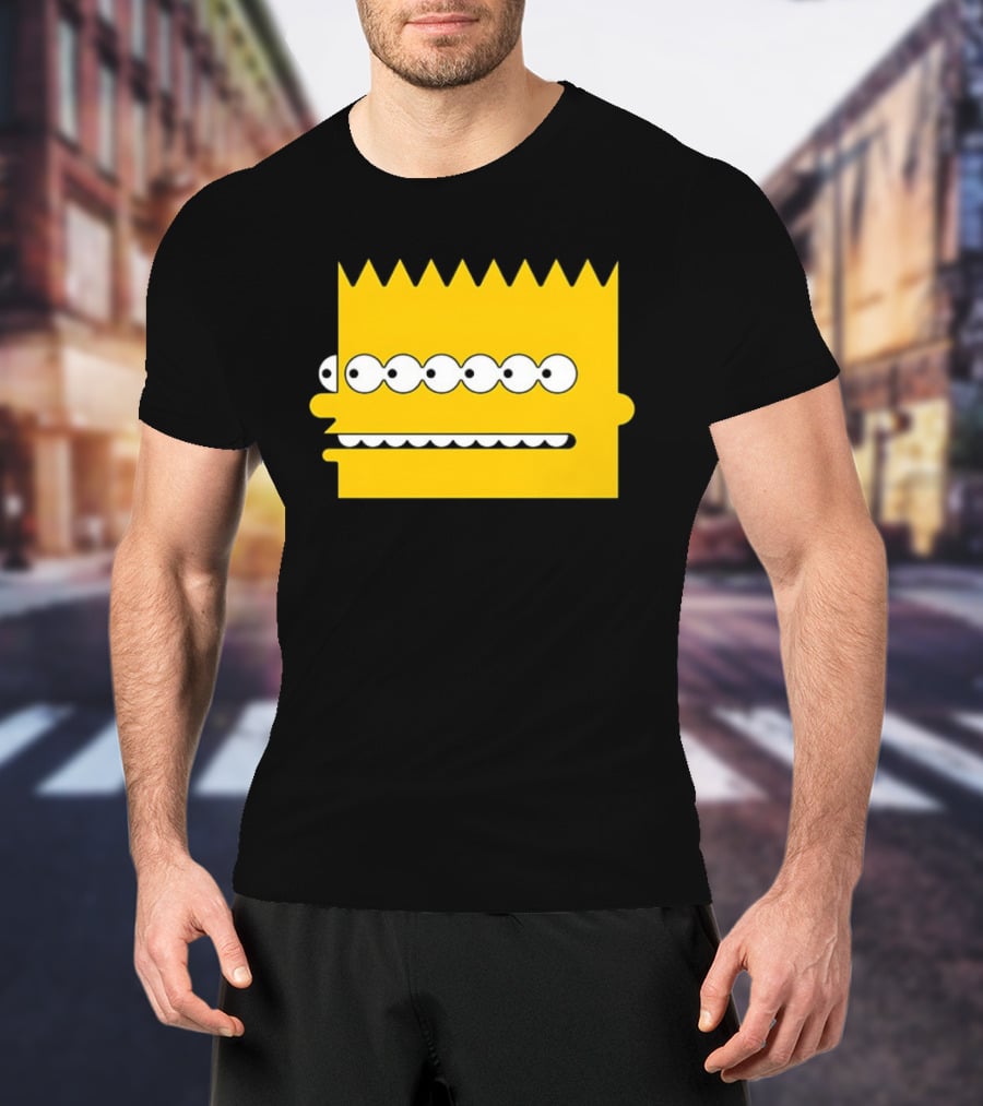 Simps Multi Mult Bart Yellow Silhouette Cartoon Eyes T-Shirt