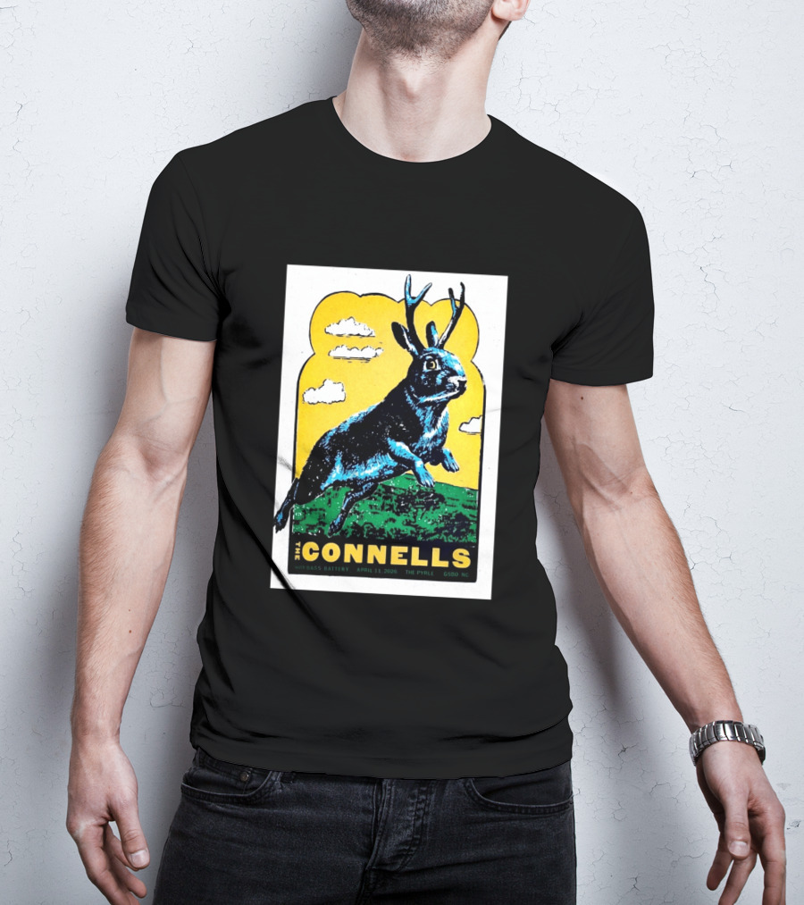 The Connells April 11 2026 The Pyrle Greensboro NC With Bass Battery Jackalope T-Shirt
