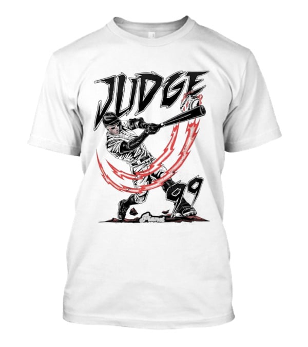 Aaron Judge 99 Yankees Baseball Power Swing Flame T-Shirt