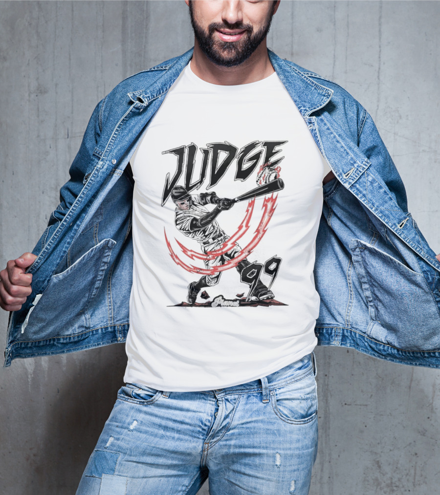 Aaron Judge 99 Yankees Baseball Power Swing Flame T-Shirt