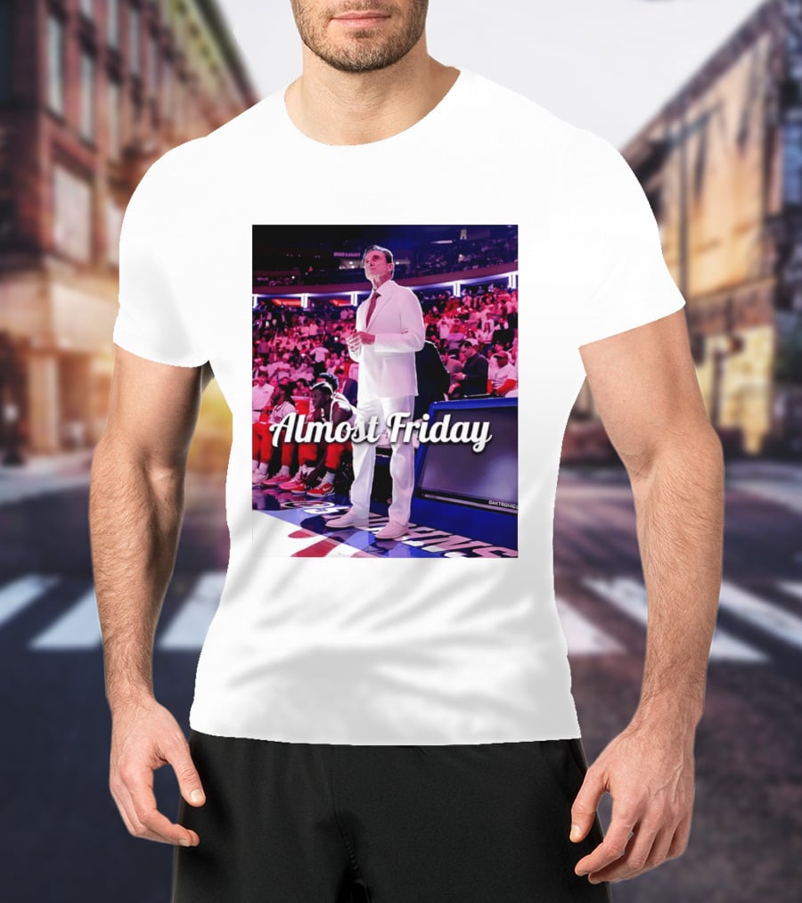 Almost Friday Rick Pitino Basketball Game Coach Suit T-Shirt
