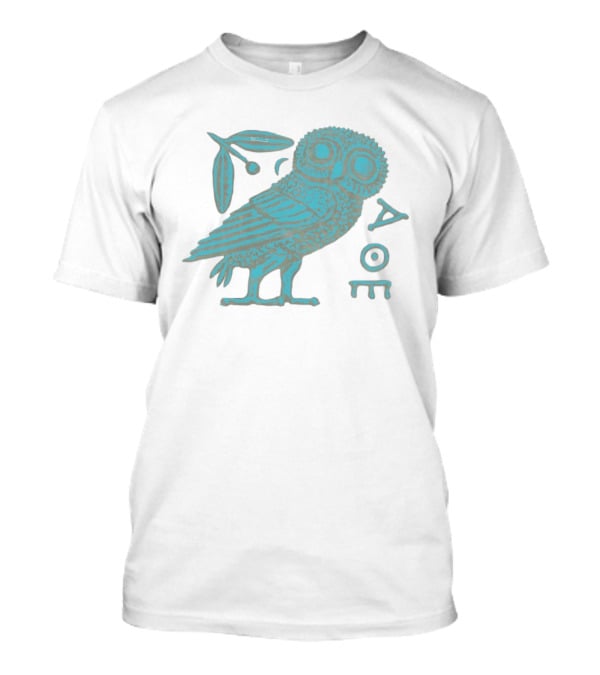 Athenian Owl Ancient Greek Coin 5th Century AOΕ Olive Branch T-Shirt