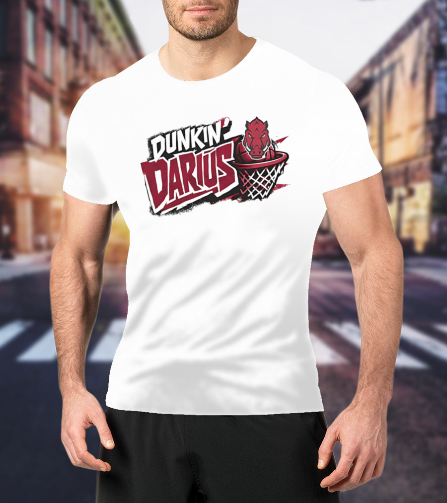 Darius Acuff Jr Arkansas Razorbacks Dunkin Darius Basketball Hoop T-Shirt