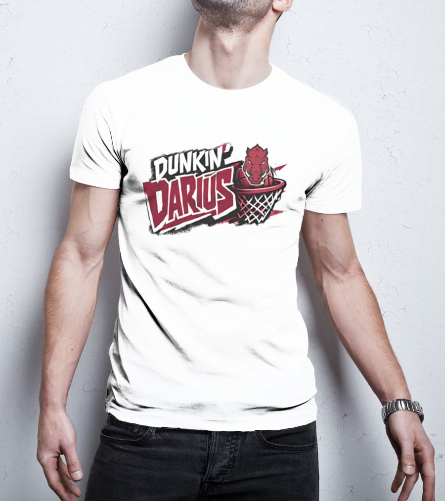 Darius Acuff Jr Arkansas Razorbacks Dunkin Darius Basketball Hoop T-Shirt
